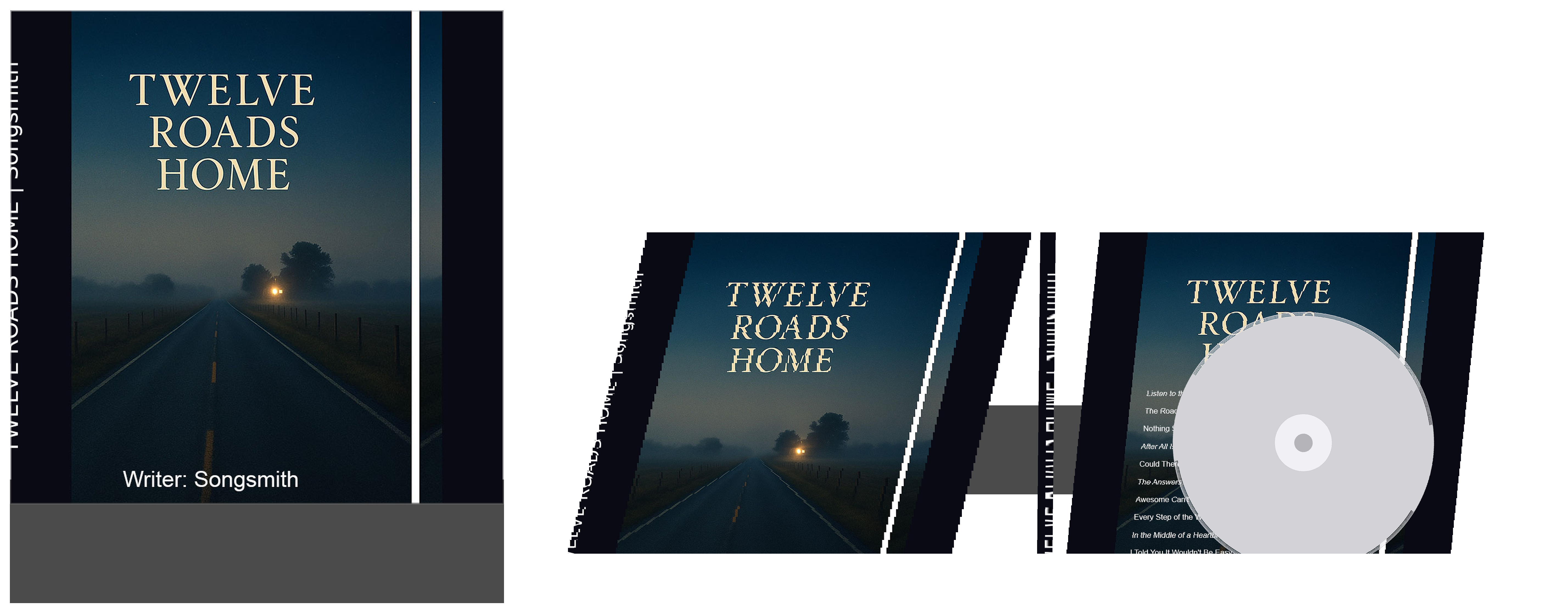 Twelve Roads Home album package and disc